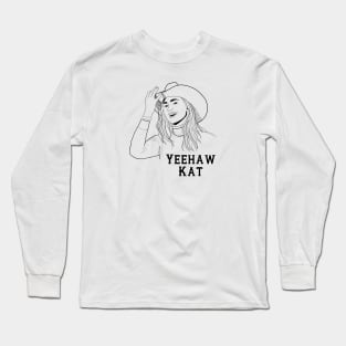 Yeehaw Kat - White Long Sleeve T-Shirt